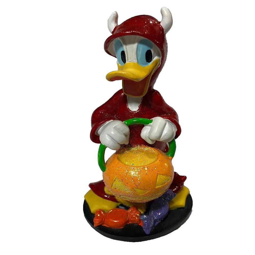 Classic‎ Duck Animated Figurine Glitter Devil   Halloween Statue Trick or  Treat
